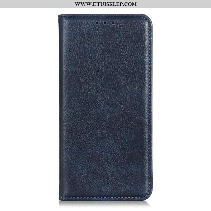 Etui Na Telefon do Poco F4 Etui Folio Liczi Split Skórzana Tekstura